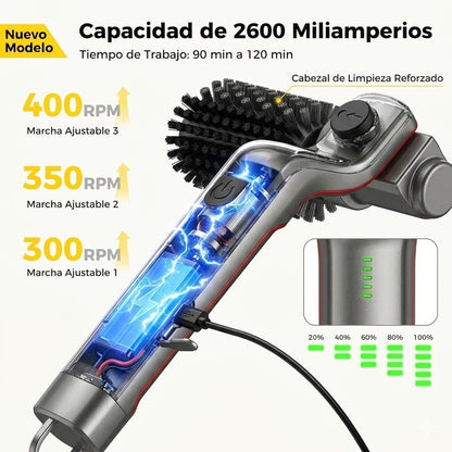 Cepillo eléctrico para la parrilla 360º