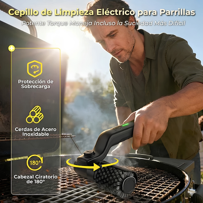 Cepillo eléctrico para la parrilla 360º